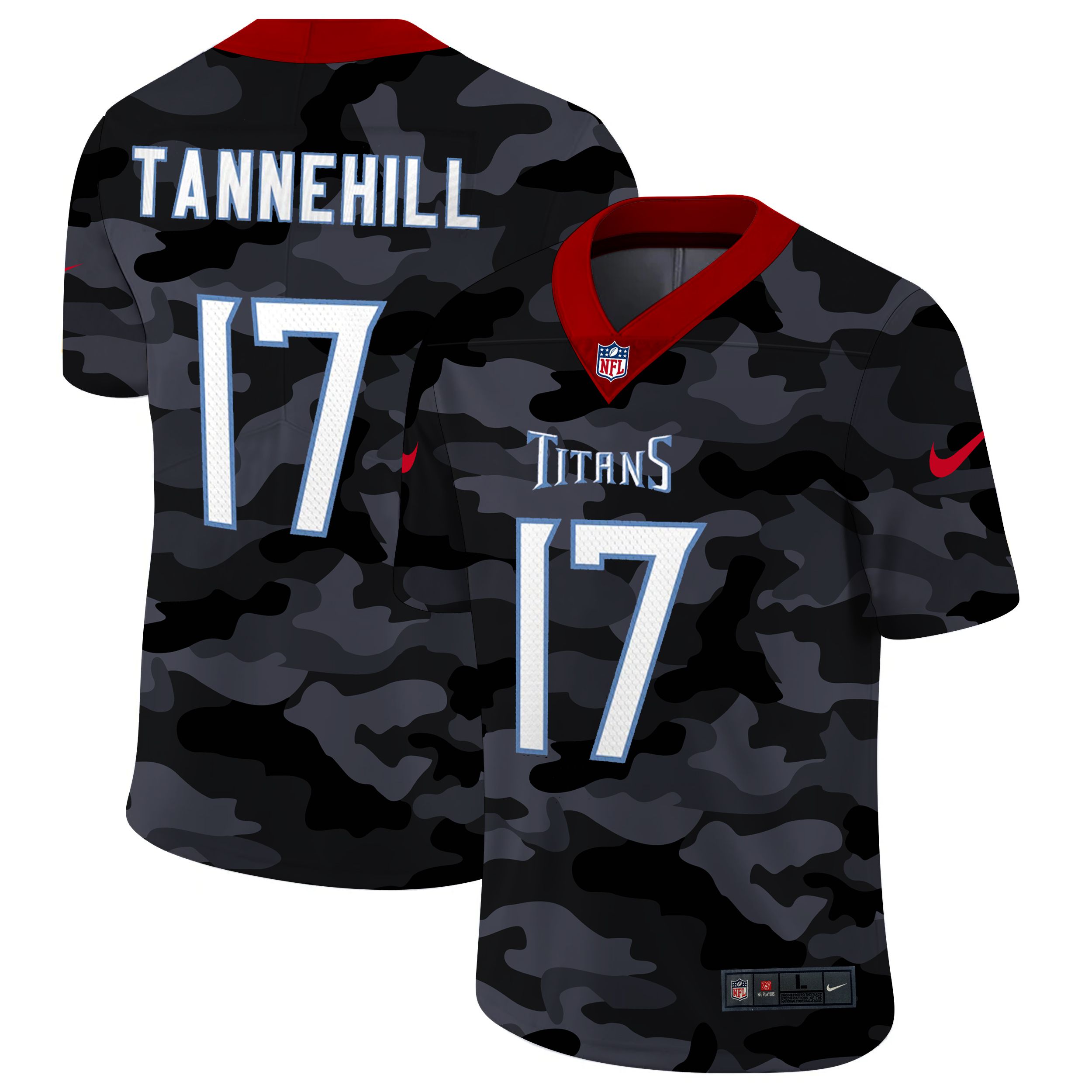 Men Tennessee Titans #17 Tannehill 2020 Nike 2ndCamo Salute to Service Limited NFL Jerseys